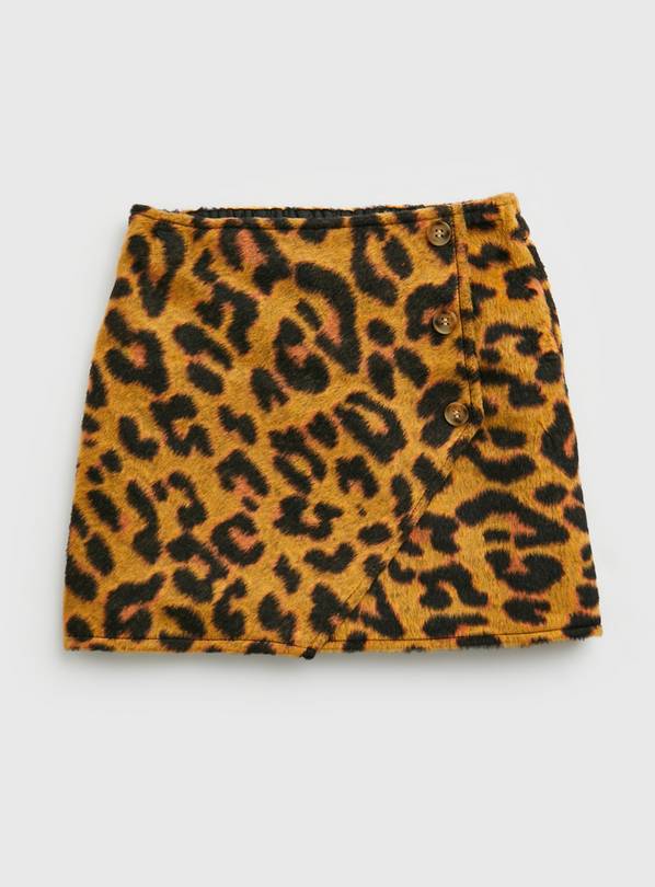 Leopard print skirt clearance yellow